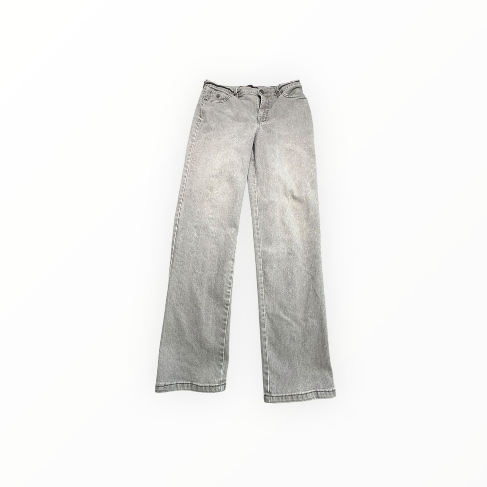 Gloria Vanderbilt Jeans Womens 10‎ Grey Amanda High Rise Tapered Stretch Denim